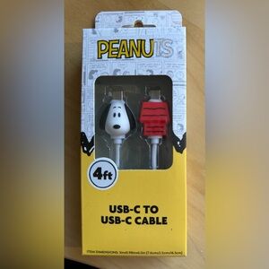 Peanuts USB-C To USB-C charging cable, NWT